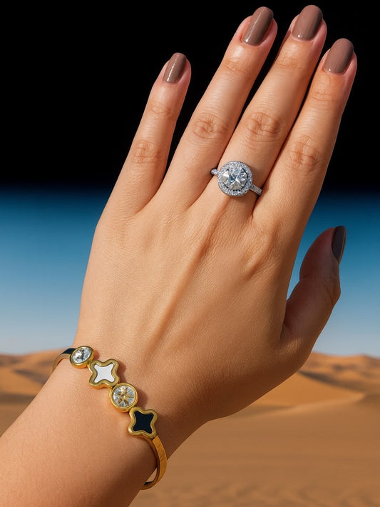 Golden Petal Luxe Bangle