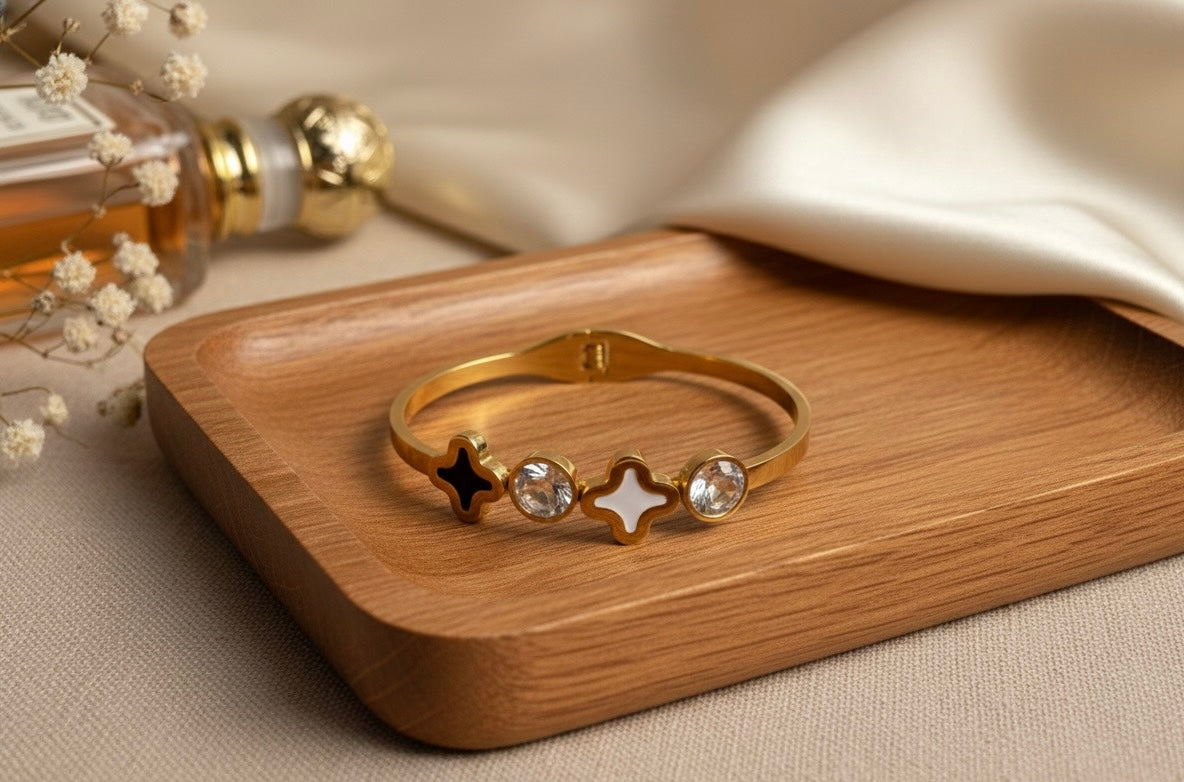 Golden Petal Luxe Bangle